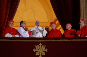 Pope Francis I appears for first time on balcony of St. Peter's Basilica